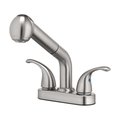 Bakebetter Essentials Two Handle Brushed Nickel Pull-Out Kitchen Faucet BA2513302
